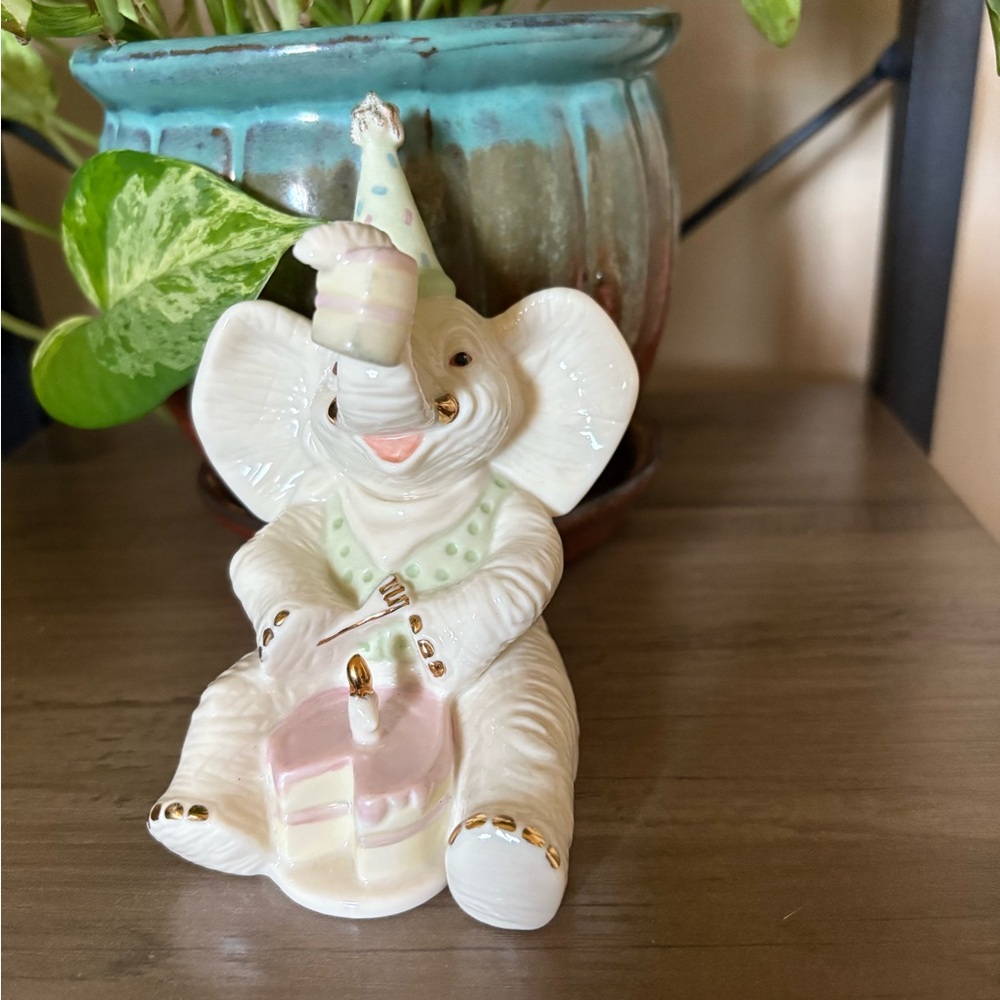 Lenox Celebrate with Cake Elephant Figurine